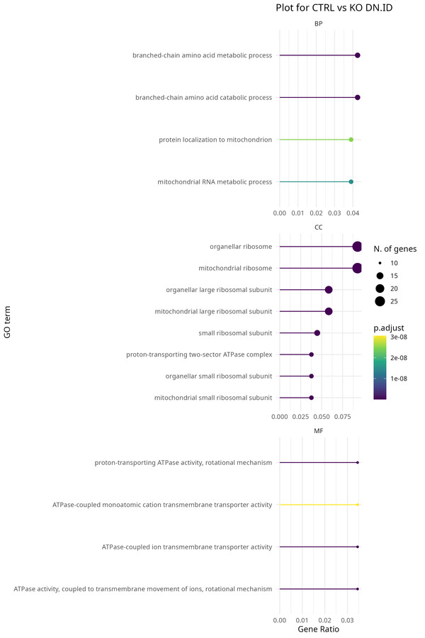 Example of Lollipot plot for GO results